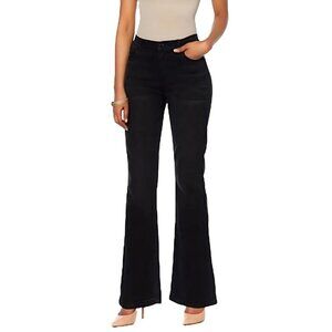 DG2 Diane Gilman Black Infinity Stretch Tri-fit Black Boot Cut Jeans Size 18W